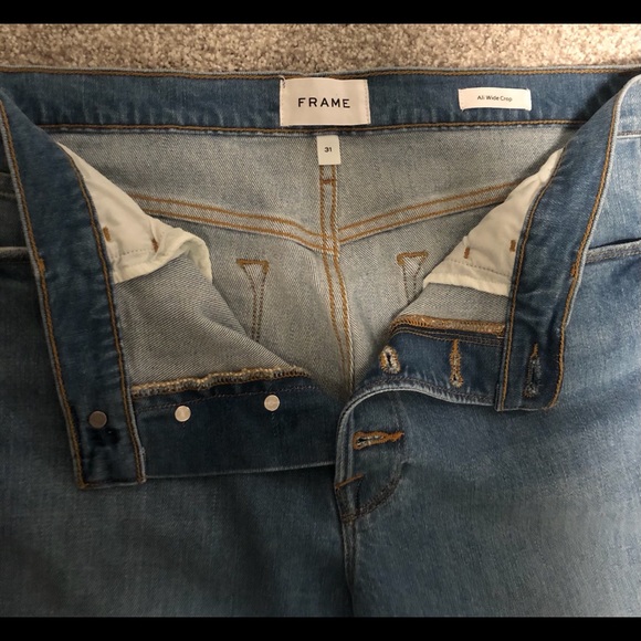 FRAME Ali Wide Crop Jeans Size 31  BNWOT - Picture 6 of 7